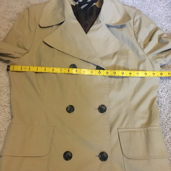Tommy Hilfiger Double Breasted Cotton Blend Coat - Picture 12 of 16